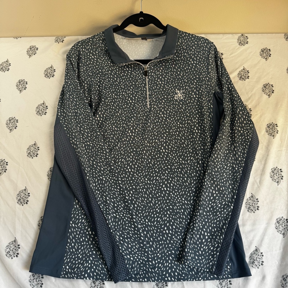KJUS Womens Golf Pullover Sleeve 40/L Large Yeamans Hall Club Top 100 Golf